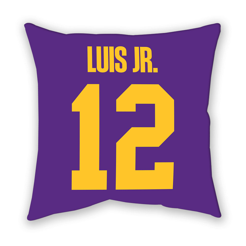 LSU - NCAA Men's Basketball : RJ Luis Jr. - Graphic Pillow-1