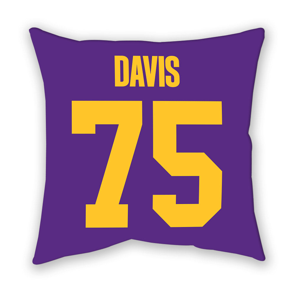 LSU - NCAA Football : Weston Davis - Graphic Pillow-1