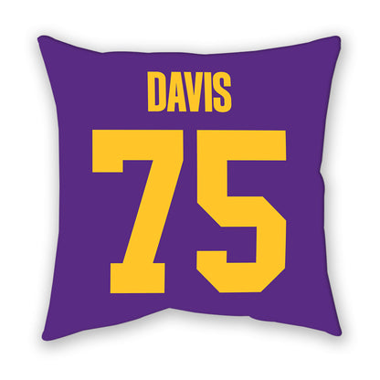 LSU - NCAA Football : Weston Davis - Graphic Pillow-1