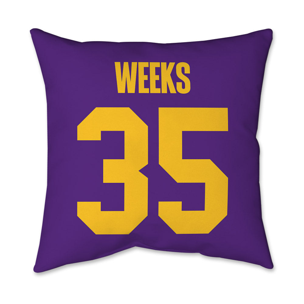 LSU - NCAA Football : Zach Weeks - Graphic Pillow 16x16-1