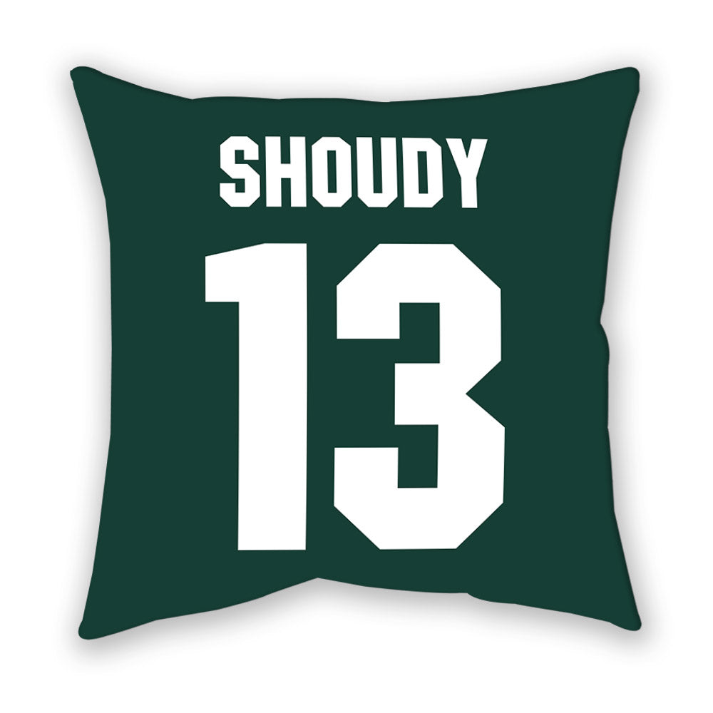 Michigan State - NCAA Men's Ice Hockey : Tiernan Shoudy - Pillow-1