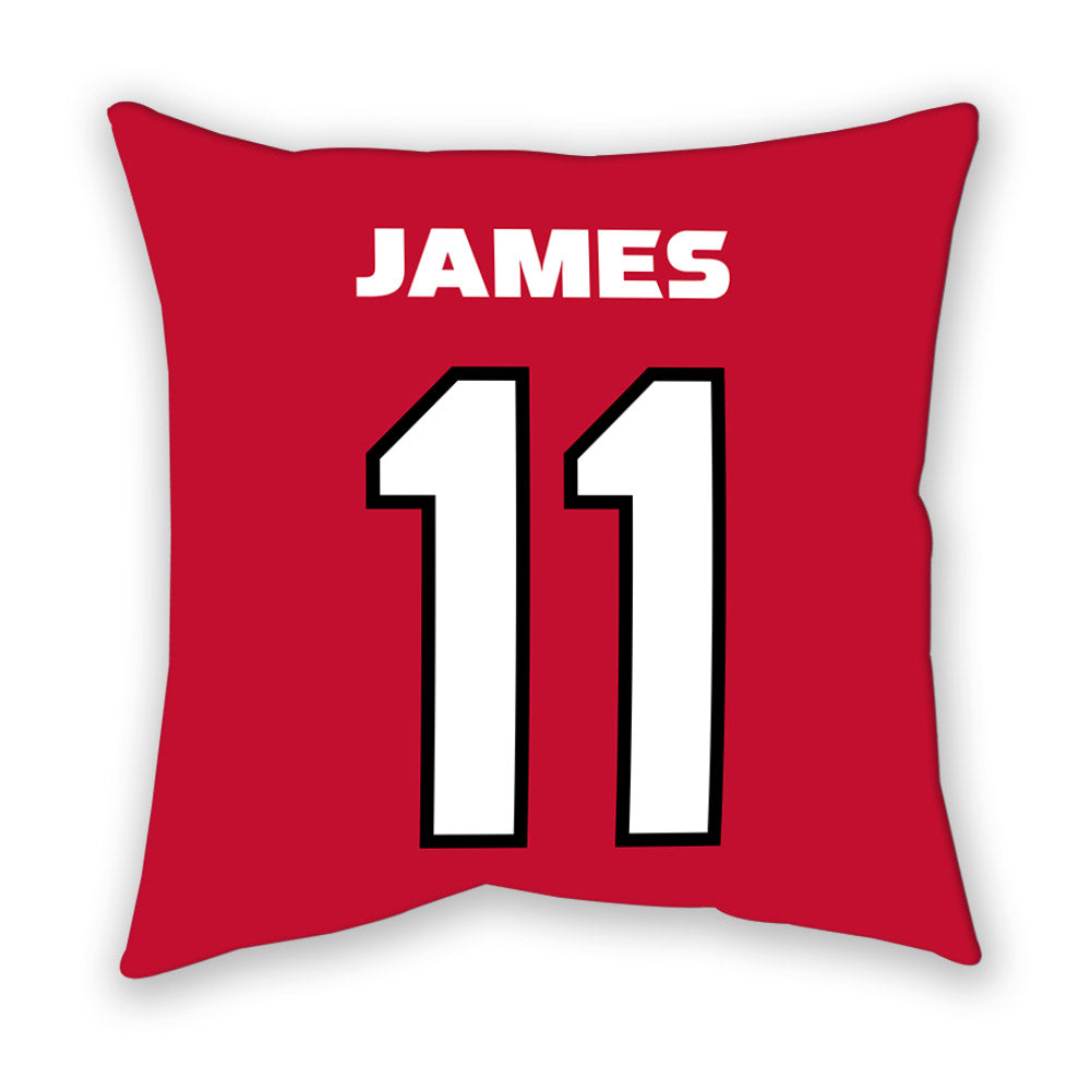 Georgia - NCAA Men's Basketball : dylan james - Pillow-1