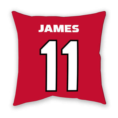 Georgia - NCAA Men's Basketball : dylan james - Pillow-1