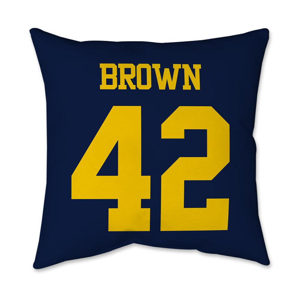 Michigan - NCAA Baseball : Justin Brown - Graphic Pillow 16x16-1