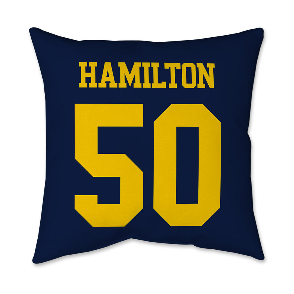 Michigan - NCAA Football : Luke Hamilton - Graphic Pillow 16x16-1
