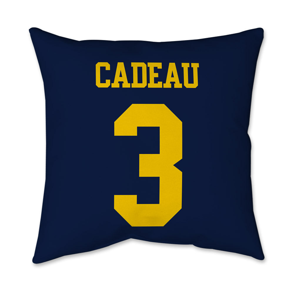 Michigan - NCAA Men's Basketball : Elliot Cadeau - Graphic Pillow 16x16-1