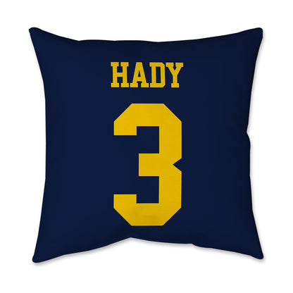 Michigan - NCAA Men's Ice Hockey : Hunter Hady - Graphic Pillow 16x16-1