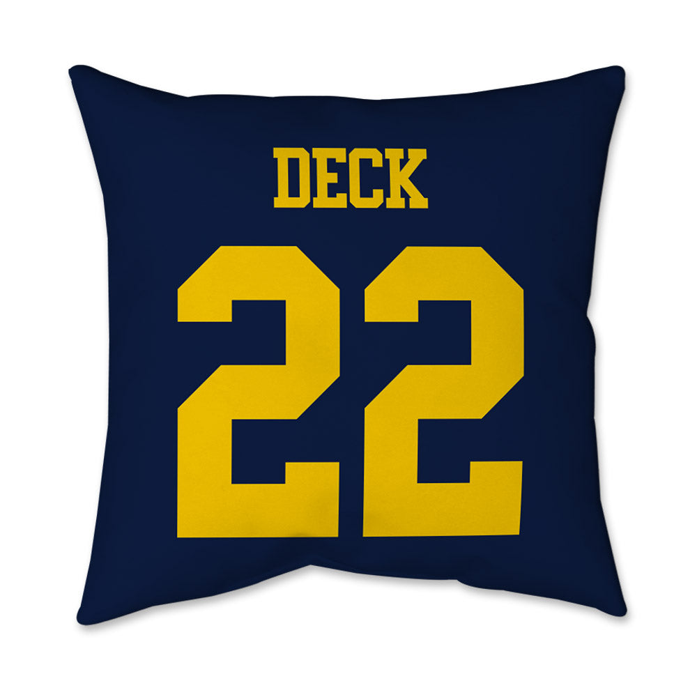 Michigan - NCAA Football : Jordan Deck - Graphic Pillow 16x16-1