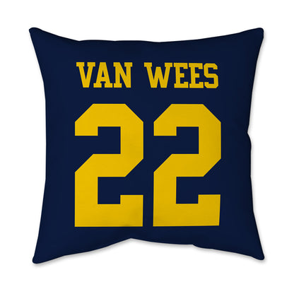 Michigan - NCAA Women's Lacrosse : Truus van Wees - Graphic Pillow 16x16-1