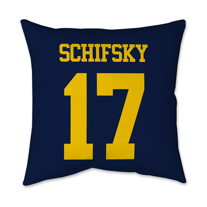 Michigan - NCAA Men's Ice Hockey : Garrett Schifsky - Graphic Pillow 16x16-1