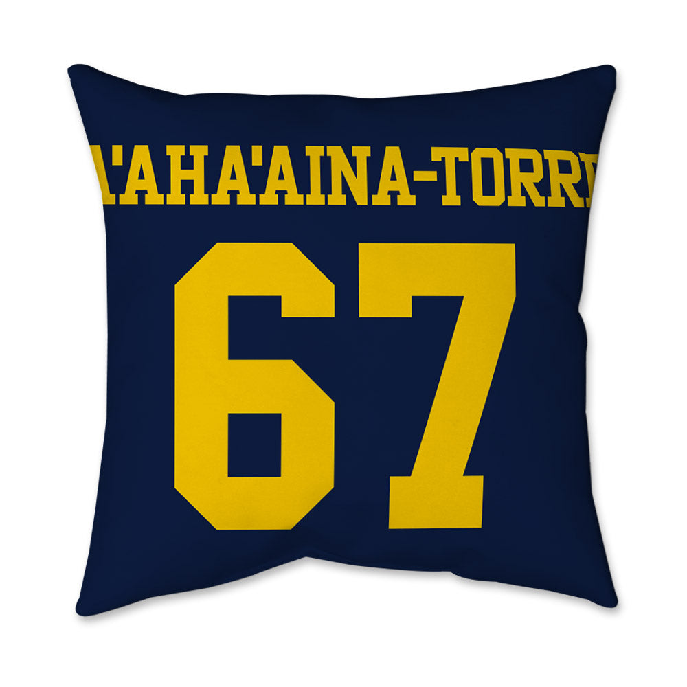 Michigan - NCAA Football : Houston Ka'aha'aina-Torres - Graphic Pillow 16x16-1