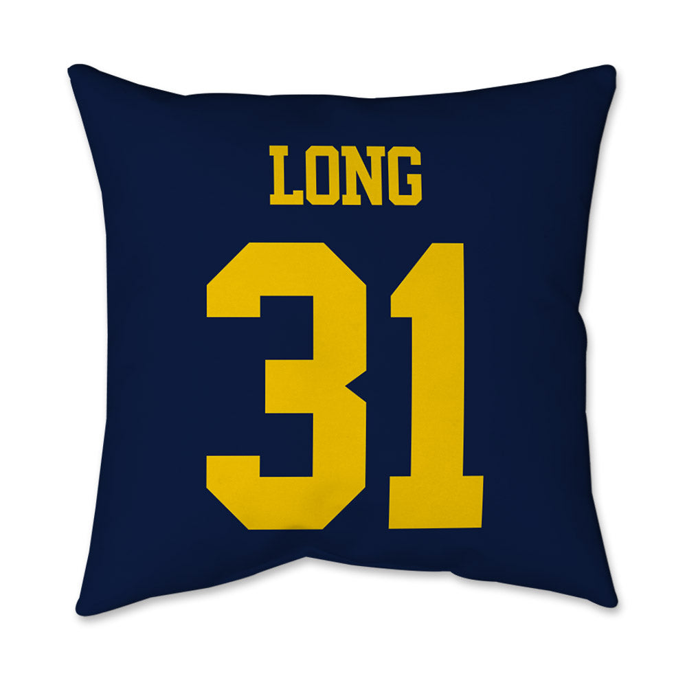 Michigan - NCAA Men's Lacrosse : Jack Long - Graphic Pillow 16x16-1