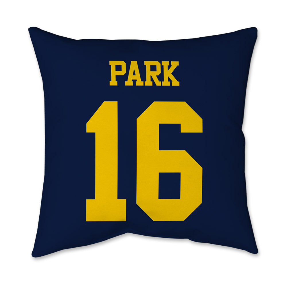 Michigan - NCAA Men's Ice Hockey : Aidan Park - Graphic Pillow 16x16-1
