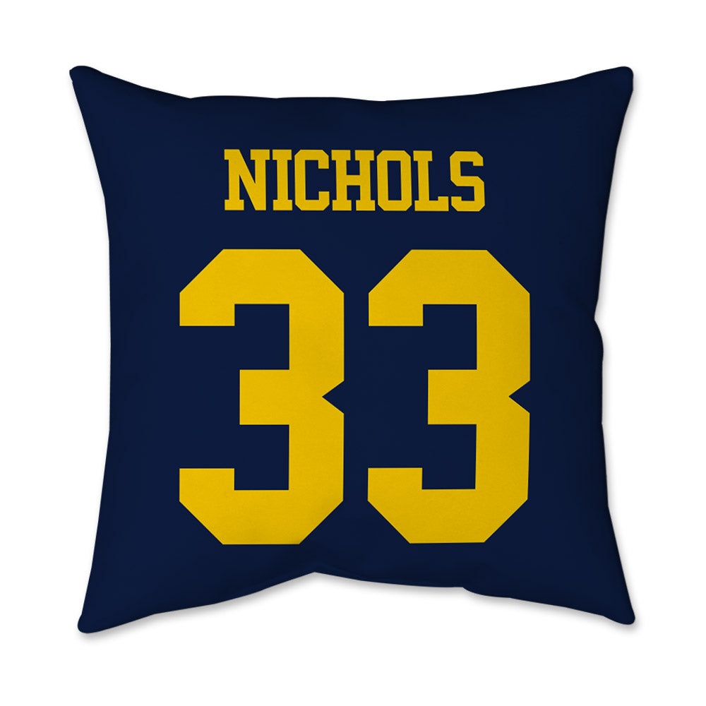 Michigan - NCAA Football : Dominic Nichols - Graphic Pillow 16x16-1