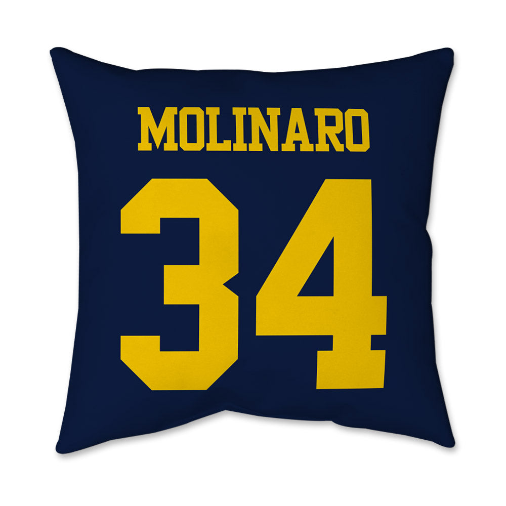 Michigan - NCAA Men's Ice Hockey : Julian Molinaro - Graphic Pillow 16x16-1