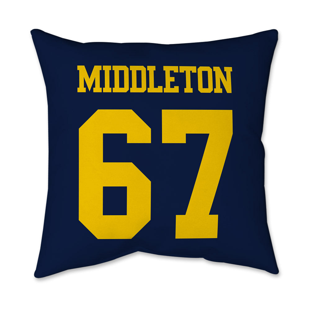 Michigan - NCAA Football : Trent Middleton - Graphic Pillow 16x16-1