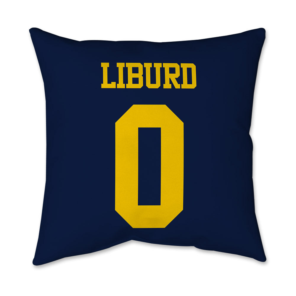 Michigan - NCAA Men's Basketball : Ricky Liburd - Graphic Pillow 16x16-1