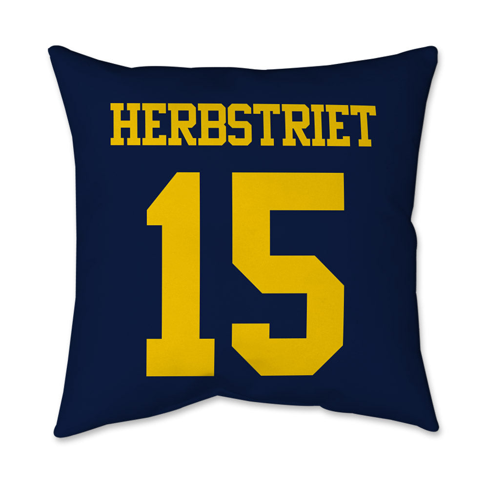 Michigan - NCAA Football : Chase Herbstriet - Graphic Pillow 16x16-1