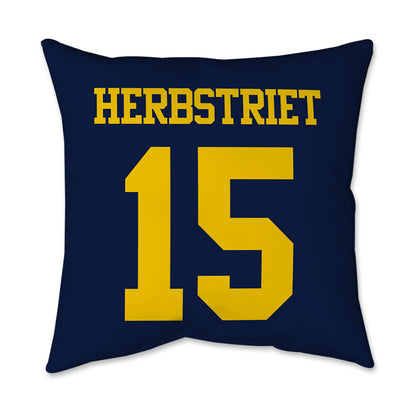 Michigan - NCAA Football : Chase Herbstriet - Graphic Pillow 16x16-1