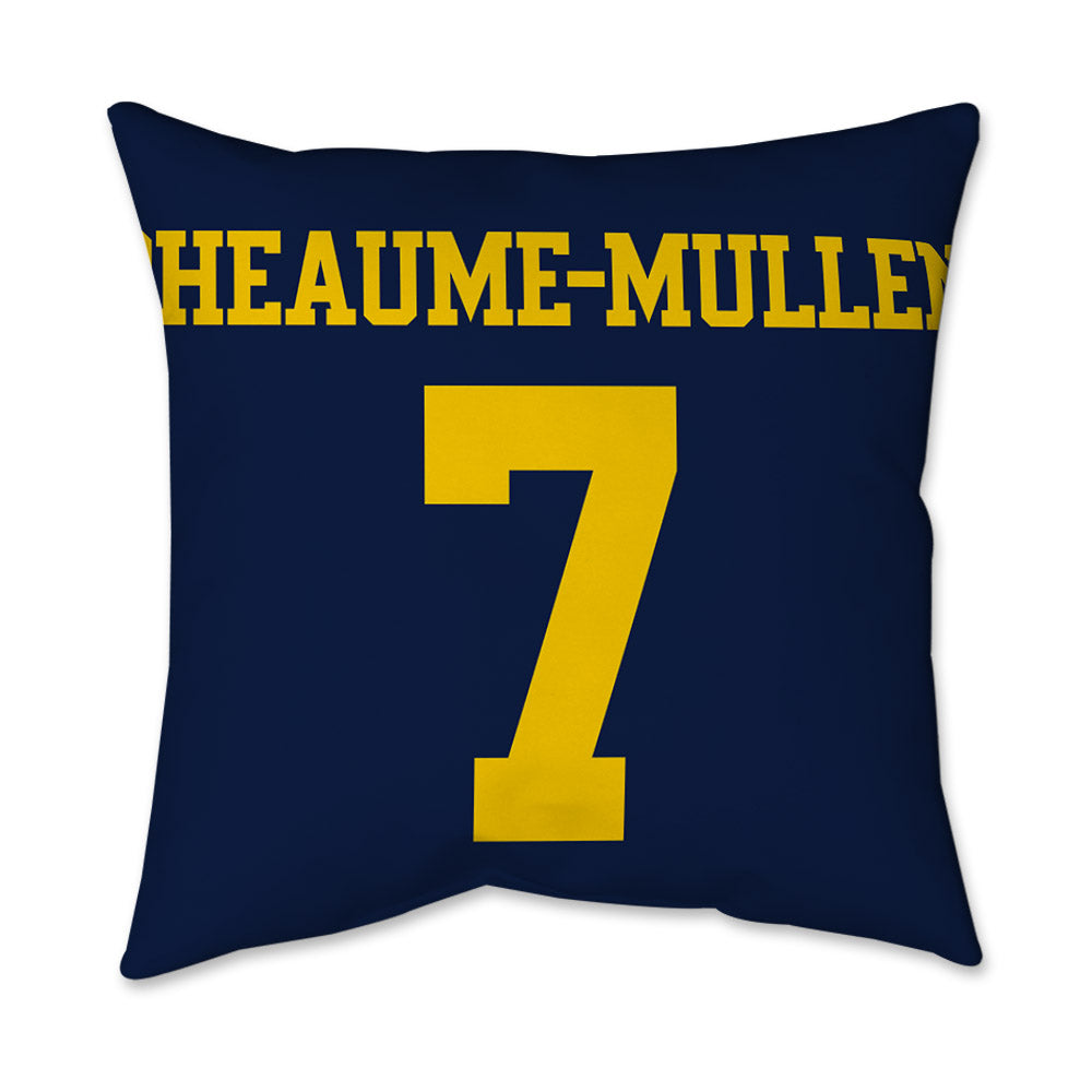Michigan - NCAA Men's Ice Hockey : Dakoda Rheaume-Mullen - Graphic Pillow 16x16-1