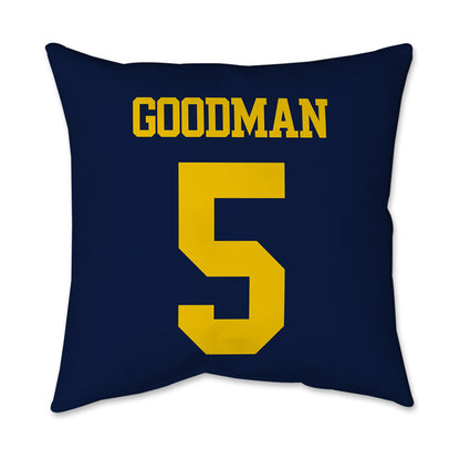 Michigan - NCAA Men's Basketball : Oscar Goodman - Graphic Pillow 16x16-1