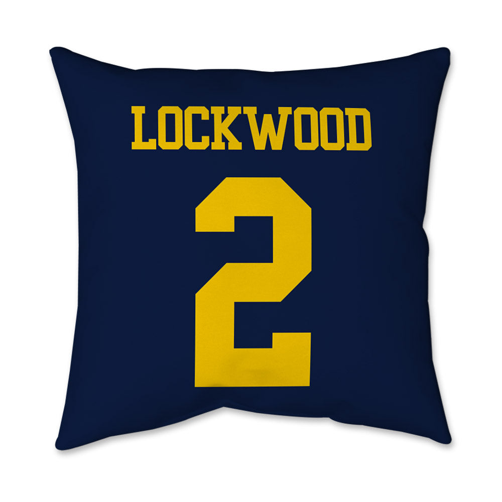 Michigan - NCAA Men's Lacrosse : Bo Lockwood - Graphic Pillow 16x16-1