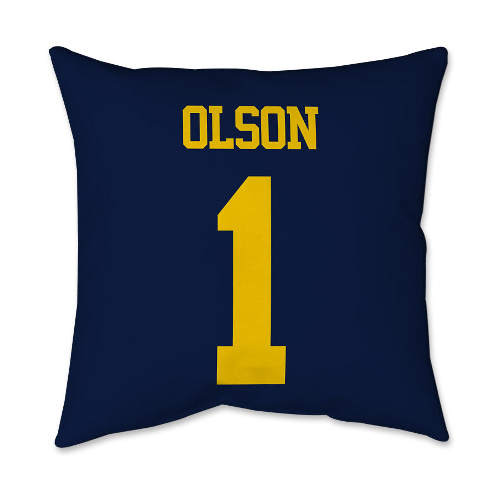Michigan - NCAA Women's Basketball : Olivia Olson - Graphic Pillow 16x16-1