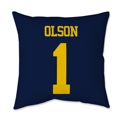 Michigan - NCAA Women's Basketball : Olivia Olson - Graphic Pillow 16x16-1