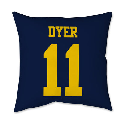 Michigan - NCAA Women's Lacrosse : Kaylee Dyer - Graphic Pillow 16x16-1