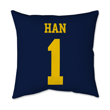 Michigan - NCAA Men's Lacrosse : Matt Han - Graphic Pillow 16x16-1