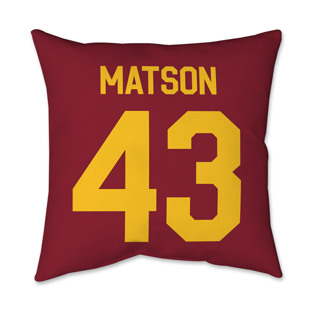 Iowa State - NCAA Football : Caden Matson - Graphic Pillow 16x16-1