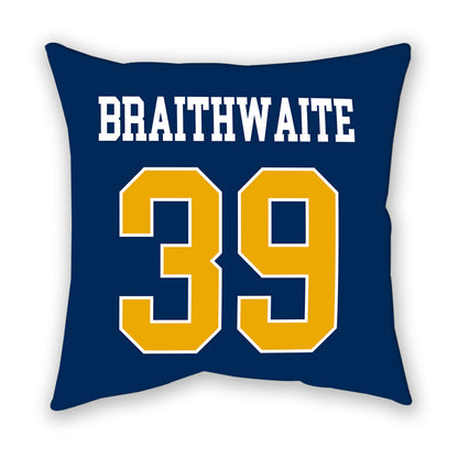 West Virginia - NCAA Baseball : Trey Braithwaite - Pillow-1