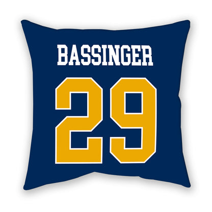 West Virginia - NCAA Baseball : Reese Bassinger - Pillow-1