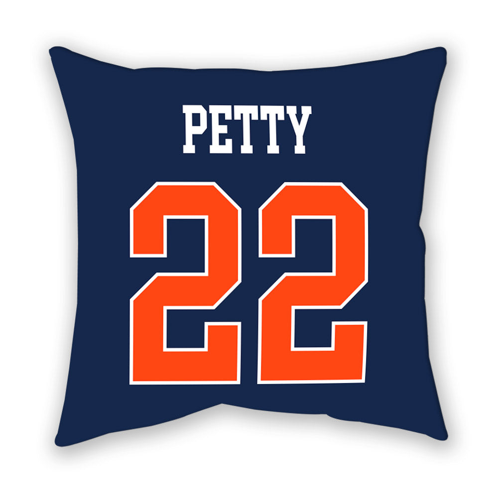 Virginia - NCAA Men's Lacrosse : Elijah Petty - Pillow-1