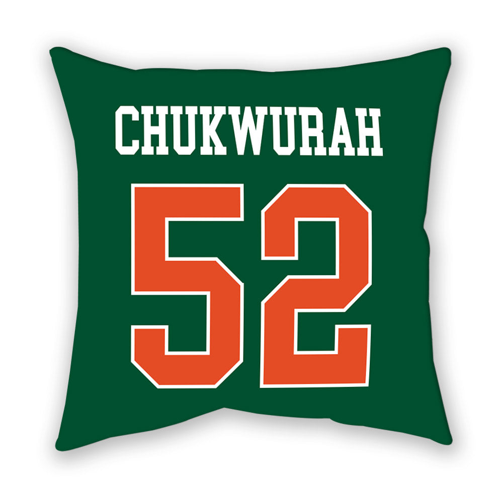 Miami - NCAA Football : Isaac Chukwurah - Pillow-1