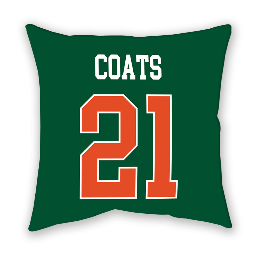 Miami - NCAA Baseball : TJ Coats - Pillow-1