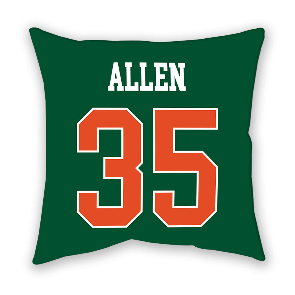 Miami - NCAA Men's Basketball : Dante Allen - Pillow-1