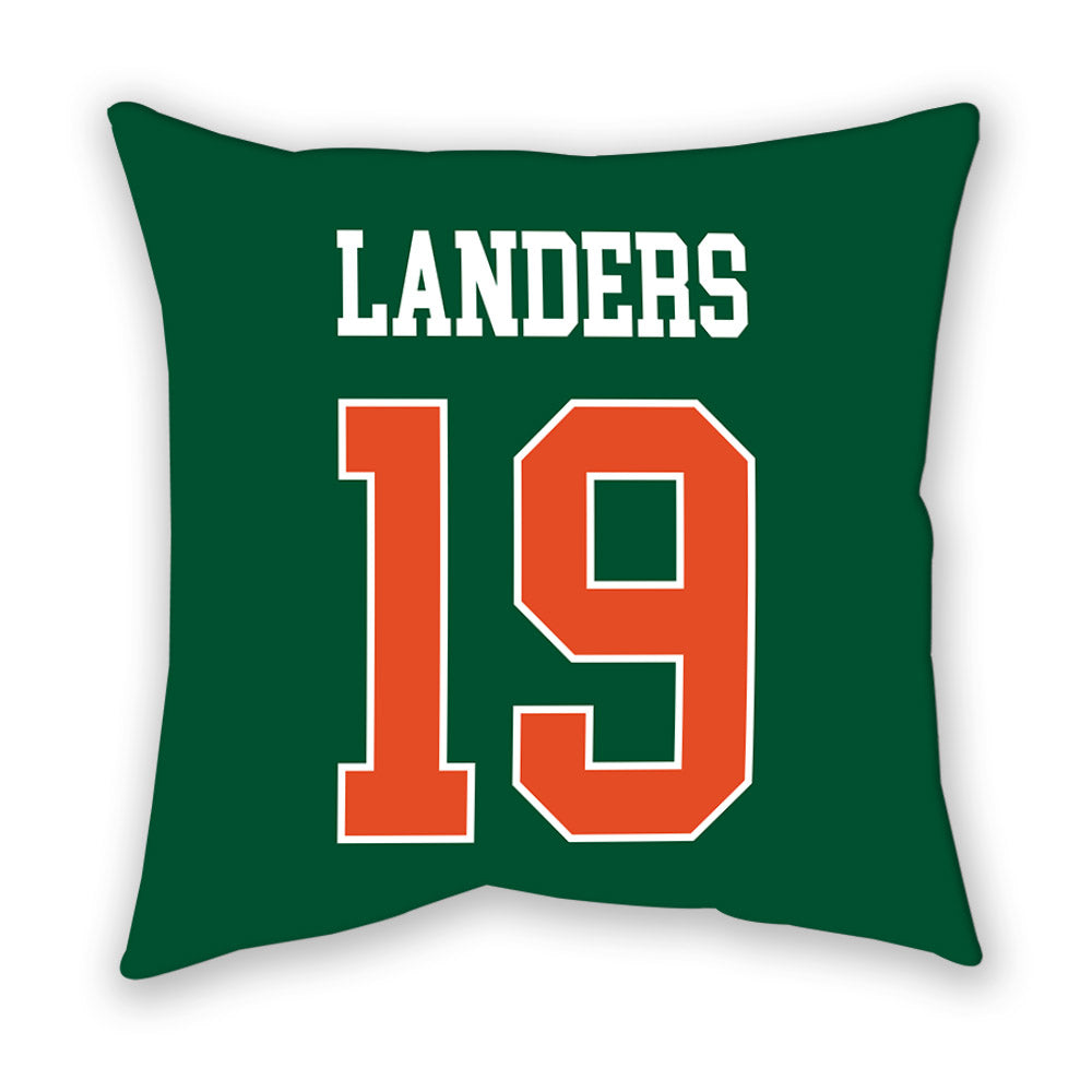 Miami - NCAA Women's Soccer : Maddie Landers - Pillow-1
