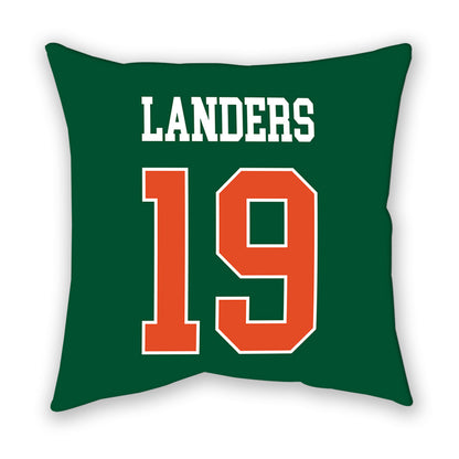 Miami - NCAA Women's Soccer : Maddie Landers - Pillow-1