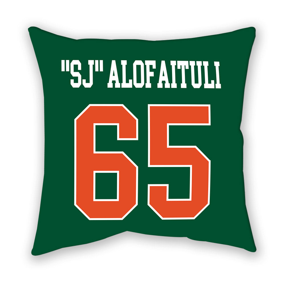 Miami - NCAA Football : Seuseu "SJ" Alofaituli - Pillow-1