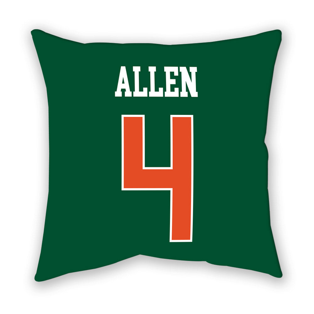 Miami - NCAA Men's Basketball : Marcus Allen - Pillow-1