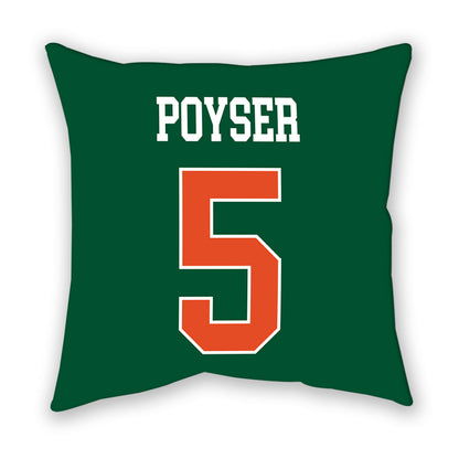 Miami - NCAA Football : Zechariah Poyser - Pillow-1