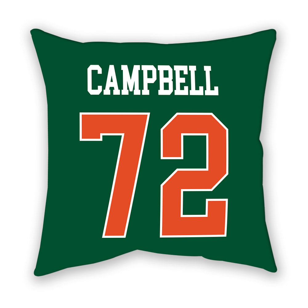 Miami - NCAA Football : Demetrius Campbell - Pillow-1