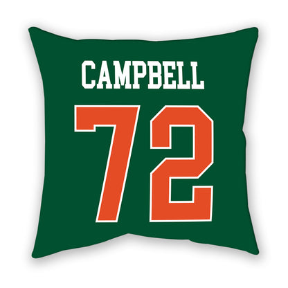 Miami - NCAA Football : Demetrius Campbell - Pillow-1