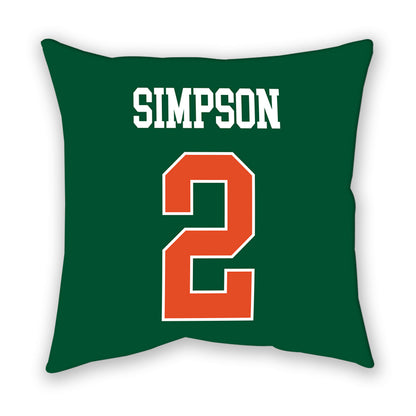 Miami - NCAA Women's Soccer : Emilie Simpson - Pillow-1