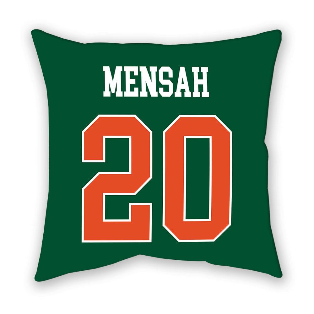 Miami - NCAA Women's Soccer : Grace Mensah - Pillow-1