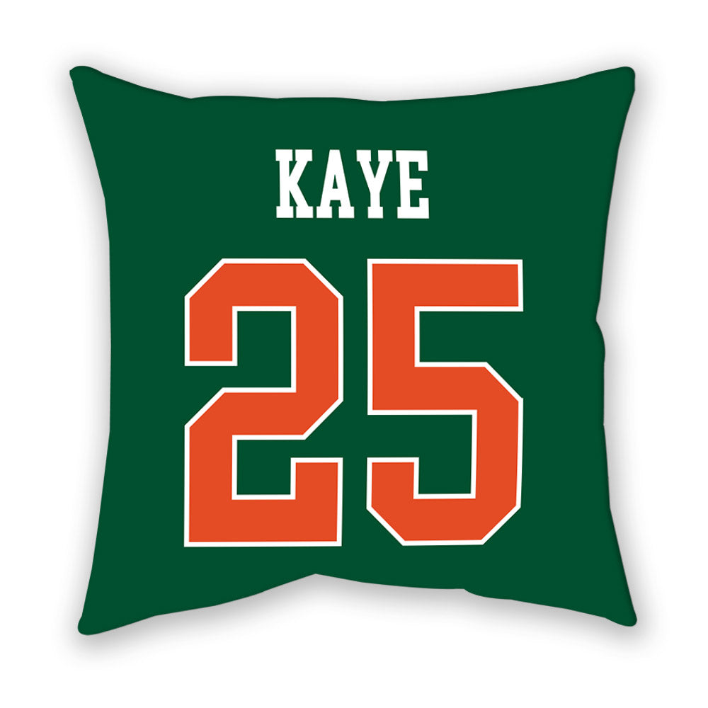 Miami - NCAA Women's Soccer : Jessica Kaye - Pillow-1