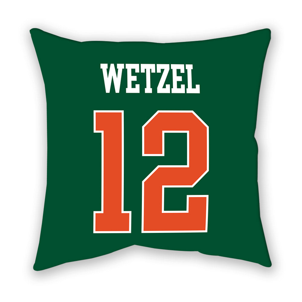 Miami - NCAA Women's Basketball : Natalie Wetzel - Pillow-1