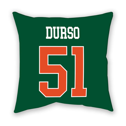 Miami - NCAA Baseball : Jack Durso - Pillow-1