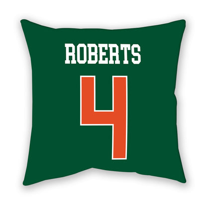 Miami - NCAA Women's Basketball : jasmyne roberts - Pillow-1